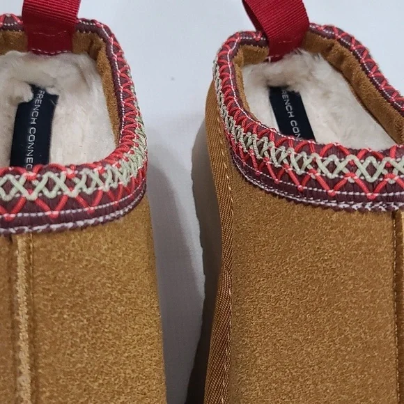 French Connection Womens Chunky Slippers Indoor/Outdoor Faux Fur Sz 7/8 EUC - Picture 5 of 11